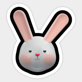 The rabbit face Sticker